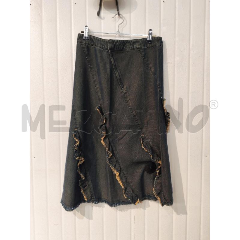 GONNA MASTINA JEANS SCURA FRANGE  | Mercatino dell'Usato Mestre 1