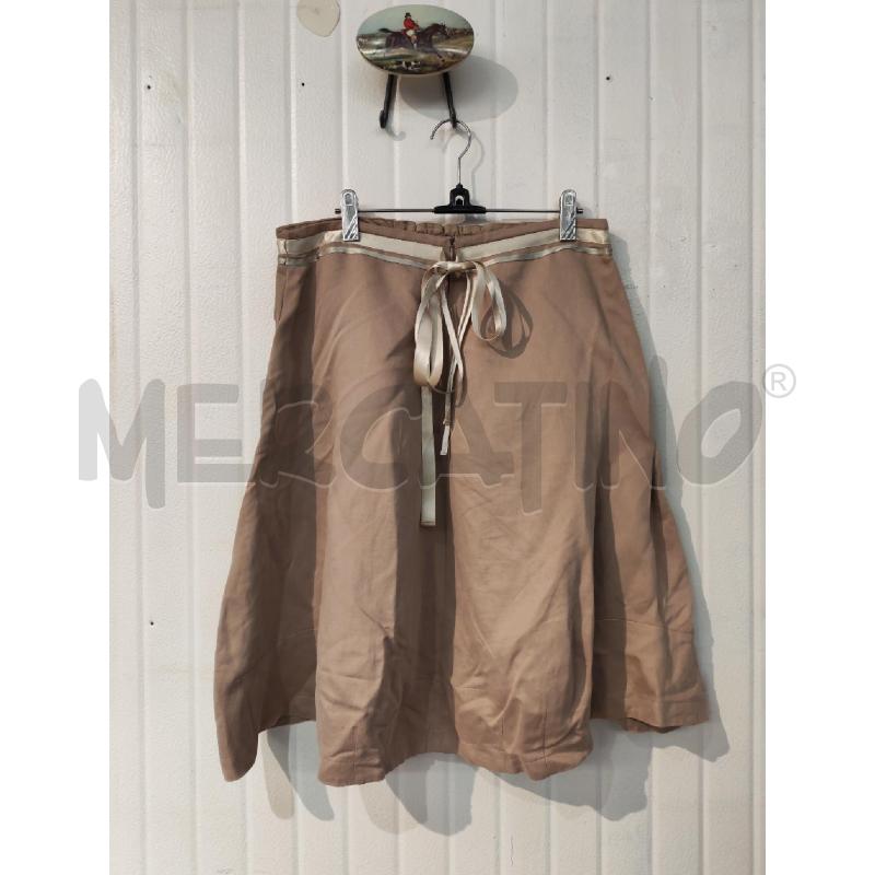 GONNA MAURO GRIFONI BEIGE CON LACCETTI IN RASO  | Mercatino dell'Usato Mestre 2