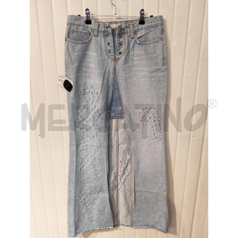 GONNA PINKO JEANS CHIARO ASIMMETRICA TRAFORATA  | Mercatino dell'Usato Mestre 1