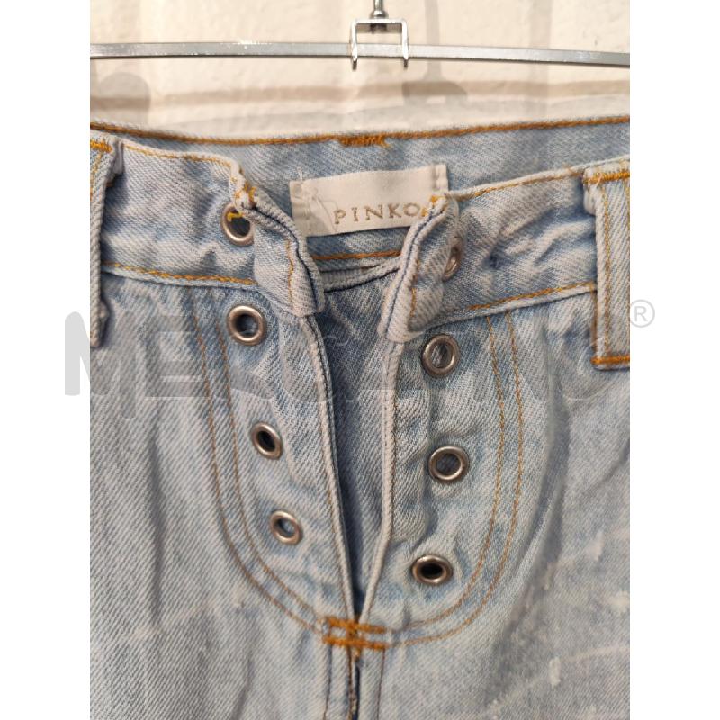 GONNA PINKO JEANS CHIARO ASIMMETRICA TRAFORATA  | Mercatino dell'Usato Mestre 2