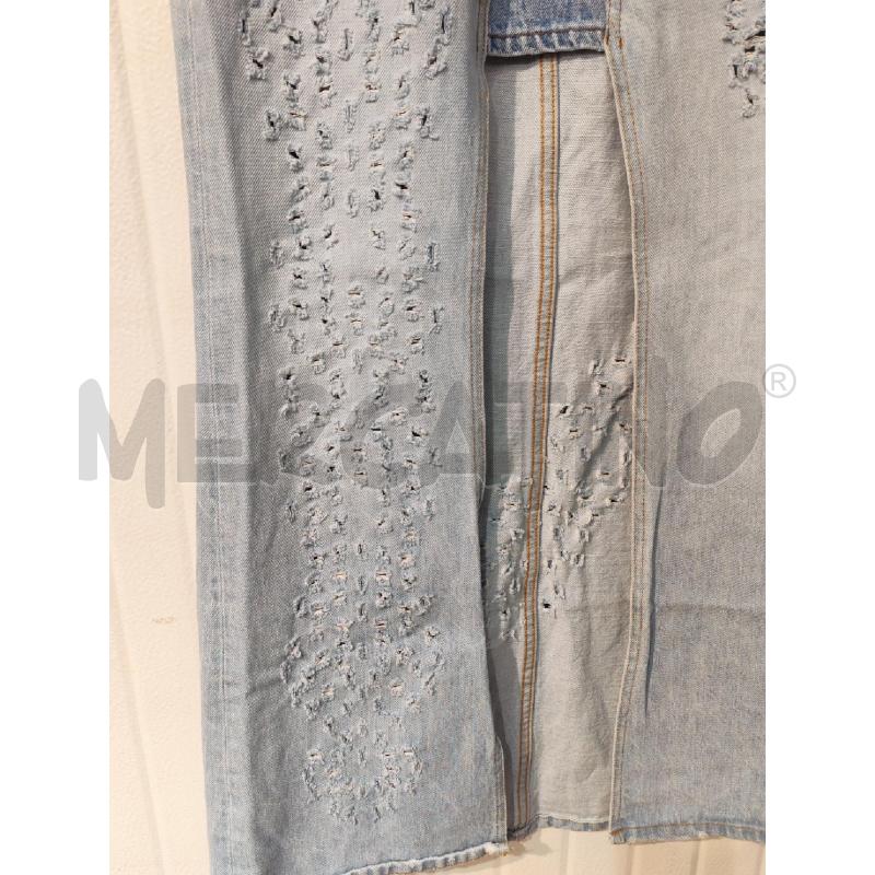 GONNA PINKO JEANS CHIARO ASIMMETRICA TRAFORATA  | Mercatino dell'Usato Mestre 4