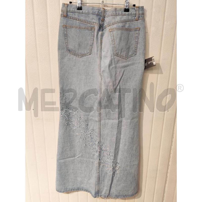 GONNA PINKO JEANS CHIARO ASIMMETRICA TRAFORATA  | Mercatino dell'Usato Mestre 5
