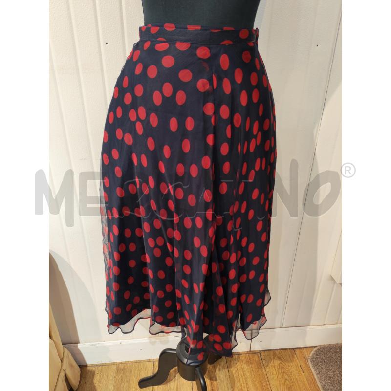 GONNA SARTORIALE NERA POIS ROSSI | Mercatino dell'Usato Mestre 1