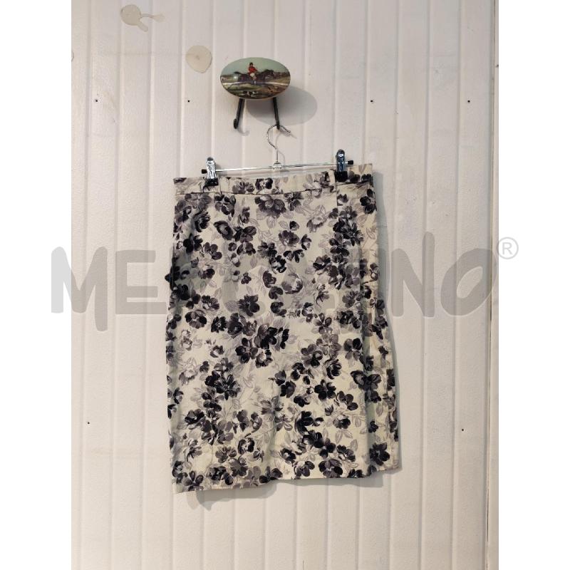 GONNA WEEKEND MAXMARA BIANCA FIORI GRIGI  | Mercatino dell'Usato Mestre 1