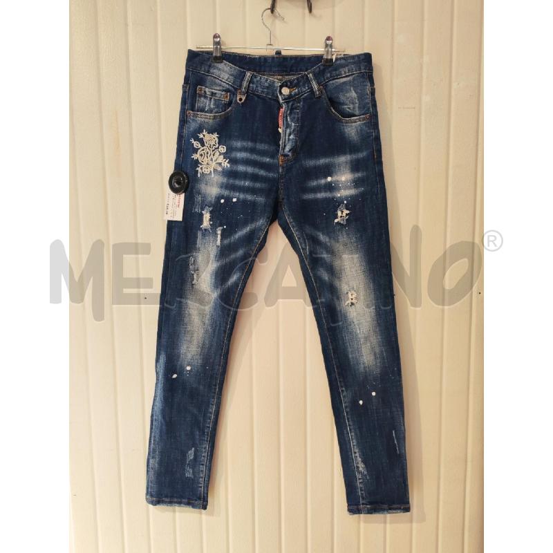 JEANS DONNA DISQUARED2 CON STRAPPI  E RICAMI  | Mercatino dell'Usato Mestre 1