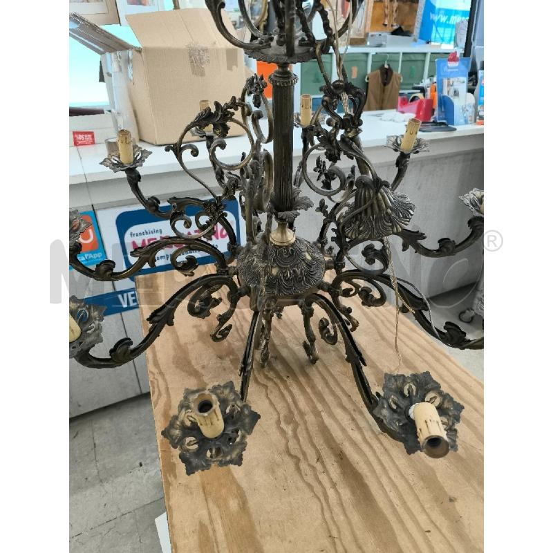 LAMPADARIO 10 LUCI IN OTTONE | Mercatino dell'Usato Mestre 1
