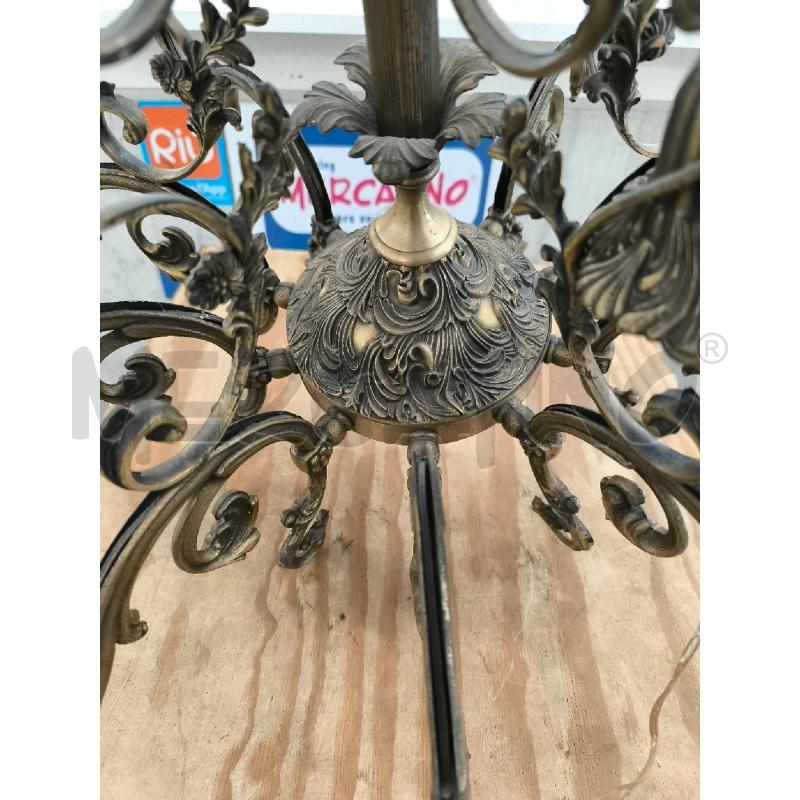 LAMPADARIO 10 LUCI IN OTTONE | Mercatino dell'Usato Mestre 3