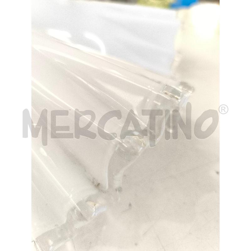 LAMPADARIO A FAZZOLETTO BORDO ONDULATO BIANCO IN VETRO | Mercatino dell'Usato Mestre 3