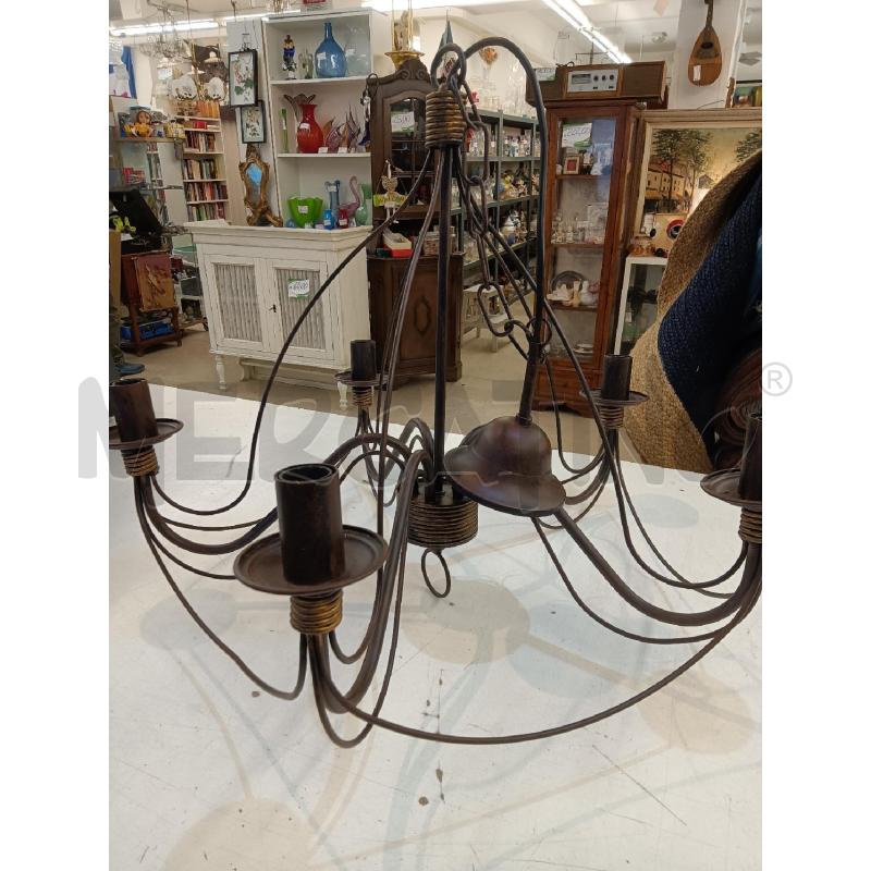 LAMPADARIO IN FERRO 5 LUCI | Mercatino dell'Usato Mestre 1