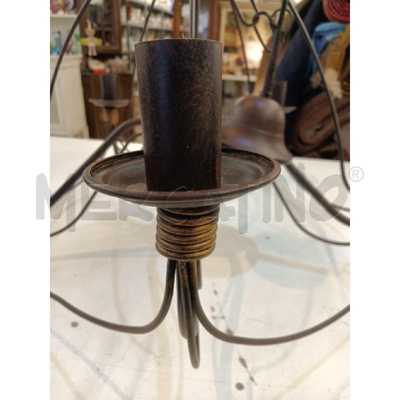 LAMPADARIO IN FERRO 5 LUCI | Mercatino dell'Usato Mestre 2