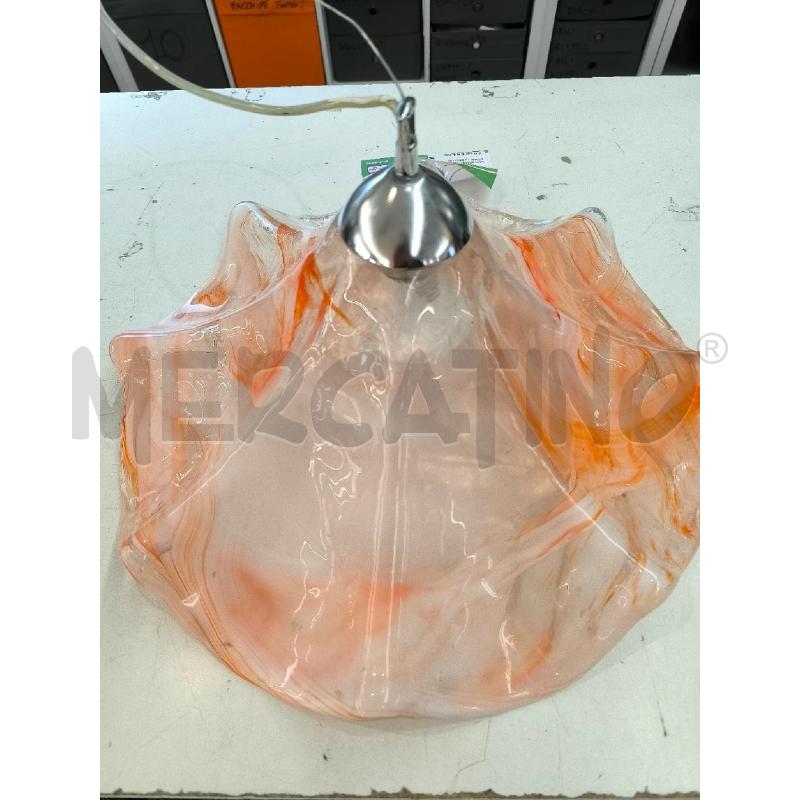 LAMPADARIO MURANOI FAZZOLETTO ARANCIONE | Mercatino dell'Usato Mestre 1
