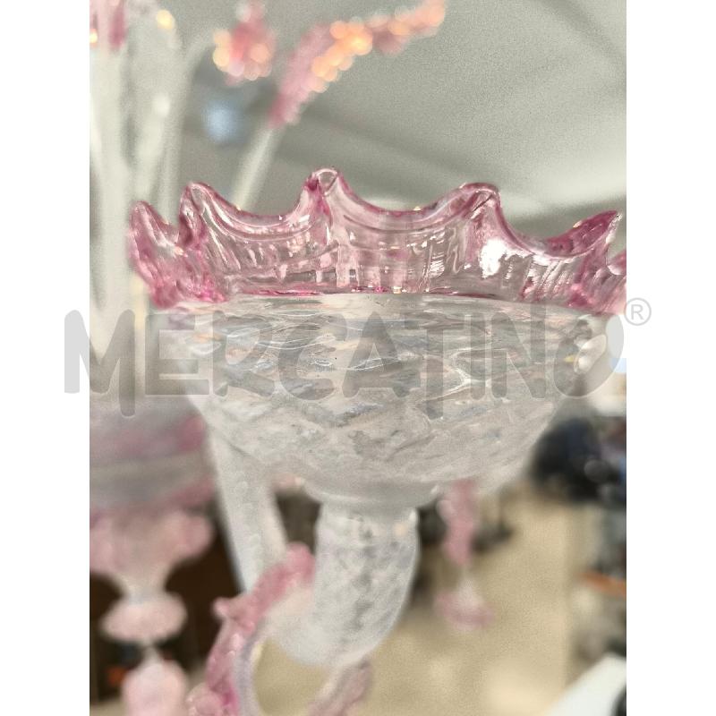 LAMPADARIO MURANO 6 LUCI RUBINO OPALINO | Mercatino dell'Usato Mestre 4