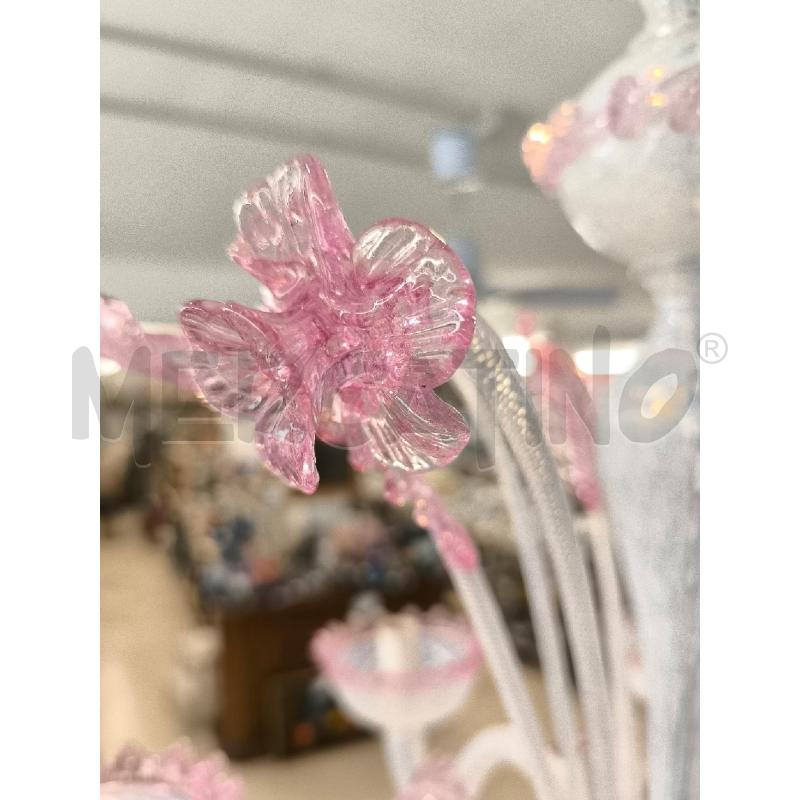 LAMPADARIO MURANO 6 LUCI RUBINO OPALINO | Mercatino dell'Usato Mestre 5