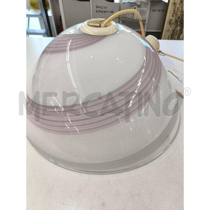 LAMPADARIO RIGHE ROSA GRIGIO | Mercatino dell'Usato Mestre 1