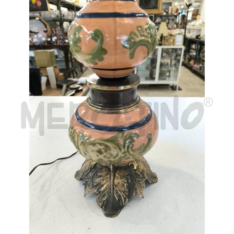 LAMPADA AD OLIO CERAMICA BASE DORATA | Mercatino dell'Usato Mestre 2