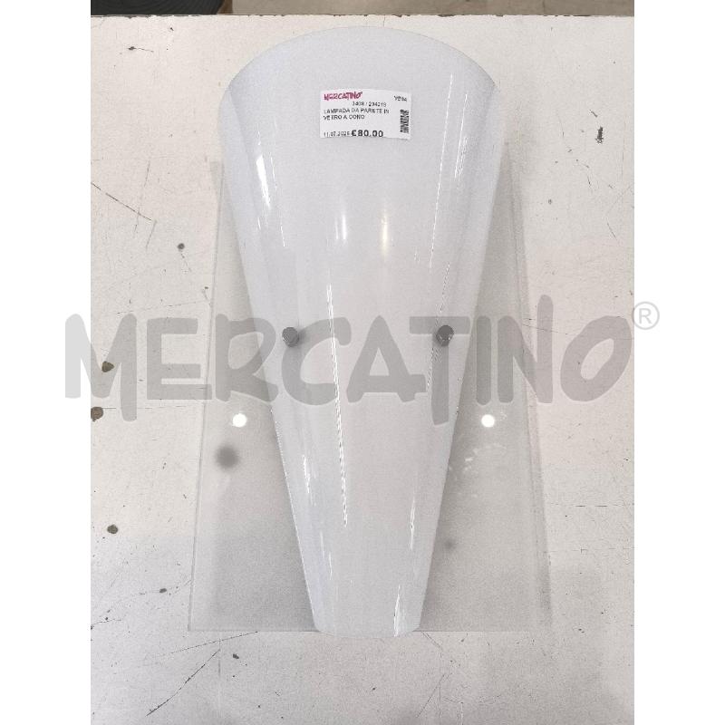 LAMPADA DA PARETE IN VETRO A CONO | Mercatino dell'Usato Mestre 1