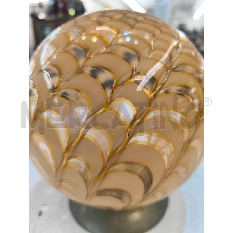 LAMPADA DA TAVOLO VETRO MURANO AMBRA  | Mercatino dell'Usato Mestre 3
