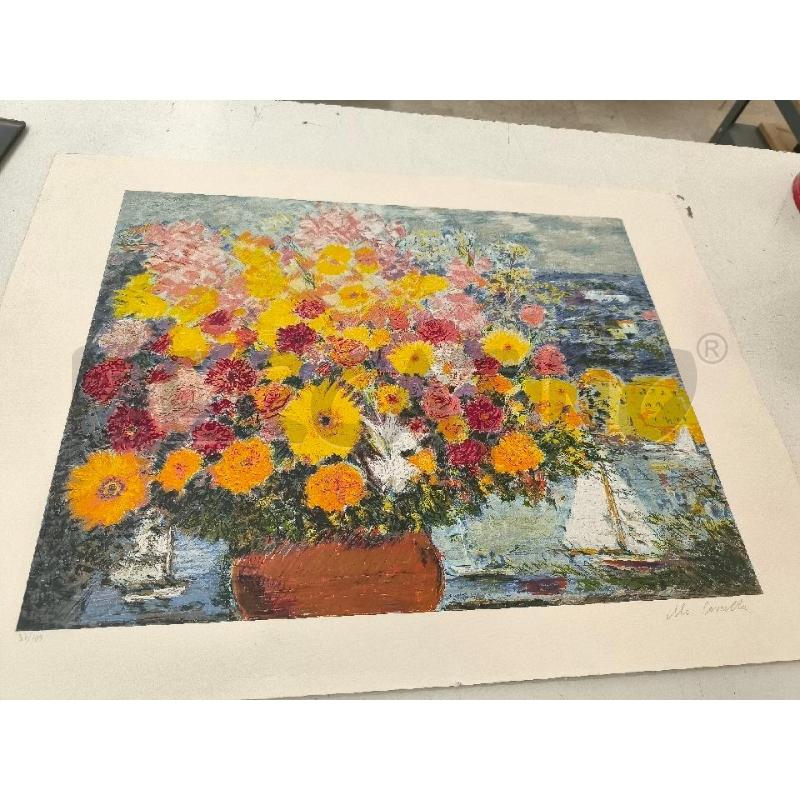LITOGRAFIA CASCELLA VASO FIORI CHIARI | Mercatino dell'Usato Mestre 1