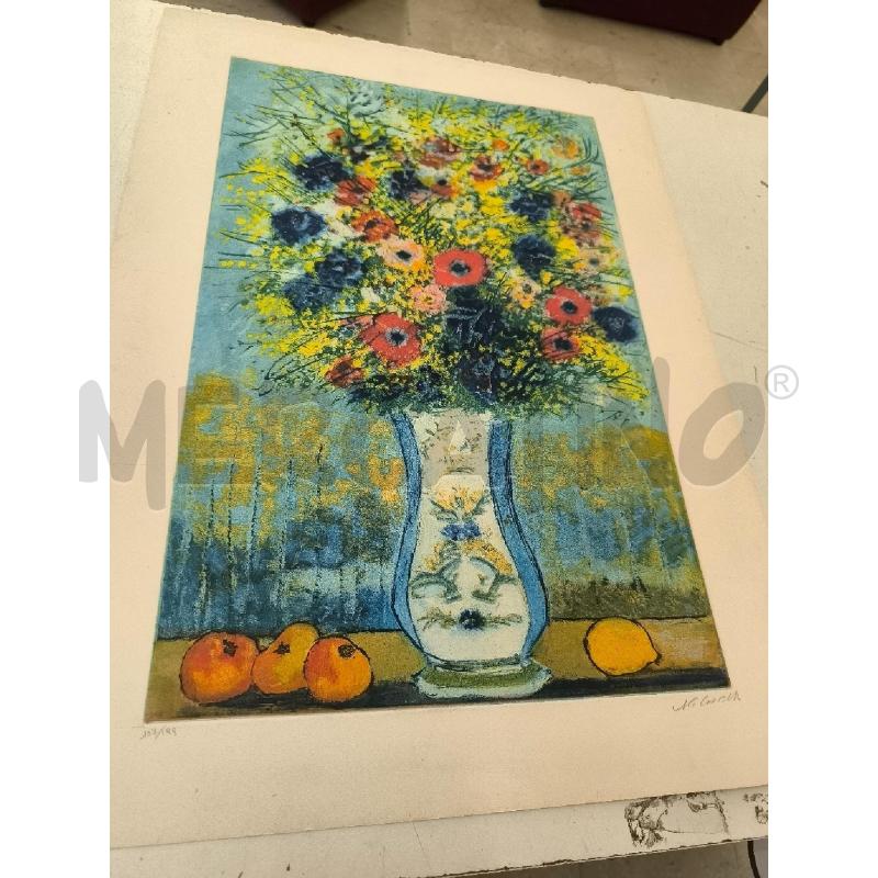 LITOGRAFIA CASCELLA VASO FIORI LIMONI | Mercatino dell'Usato Mestre 1