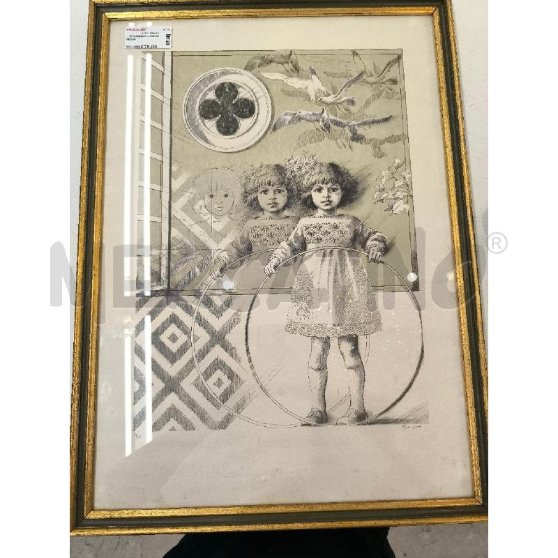 LITOGRAFIA GIU PIN BAMBINA | Mercatino dell'Usato Mestre 3