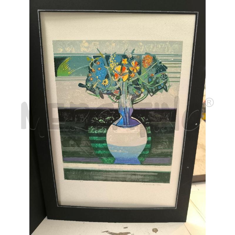 LITOGRAFIA LUIGI RINCICOTTI VASO FI FIORI  | Mercatino dell'Usato Mestre 1