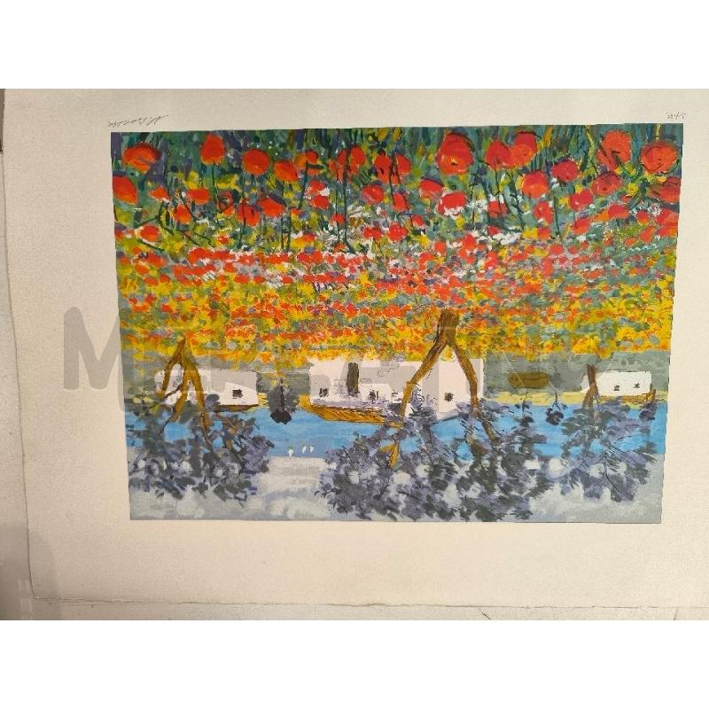 LITOGRAFIA MICHELE CASCIELLA PAPAVERI 14/199 | Mercatino dell'Usato Mestre 1