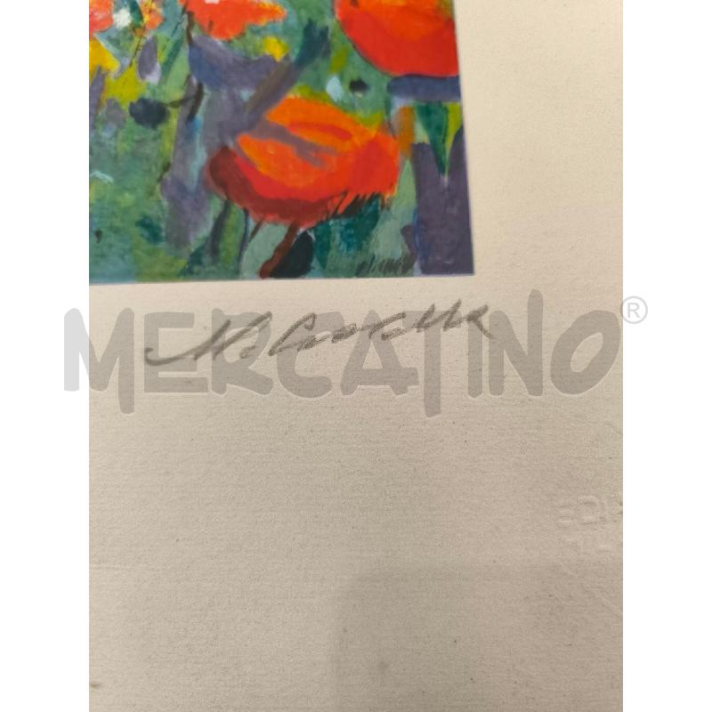 LITOGRAFIA MICHELE CASCIELLA PAPAVERI 14/199 | Mercatino dell'Usato Mestre 2