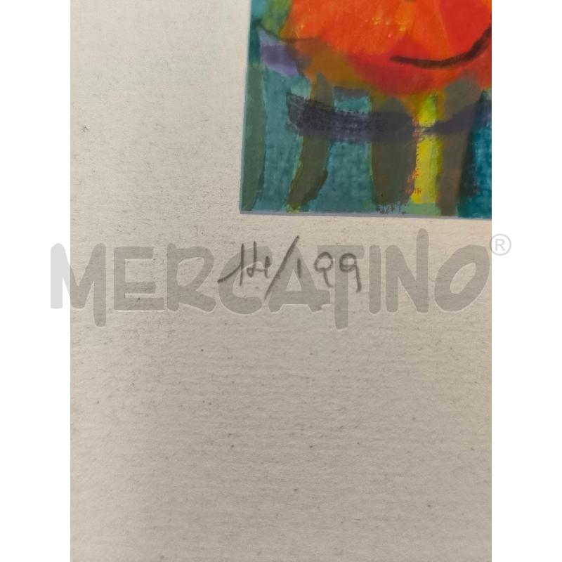 LITOGRAFIA MICHELE CASCIELLA PAPAVERI 14/199 | Mercatino dell'Usato Mestre 3