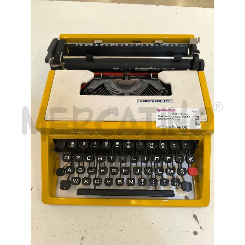 MACCHINA DA SCRIVERE UNDERWOOD 315 | Mercatino dell'Usato Mestre 1