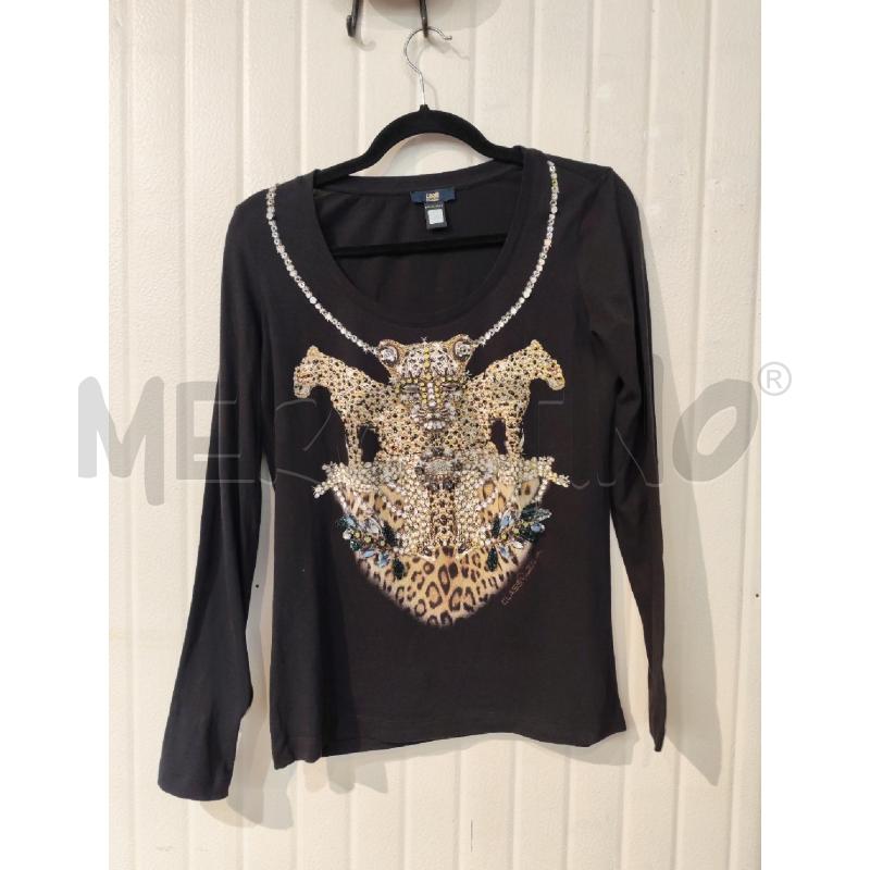 MAGLIA DONNA CAVALLI CLASS MARRONE FANTASIA ANIMALIER | Mercatino dell'Usato Mestre 1
