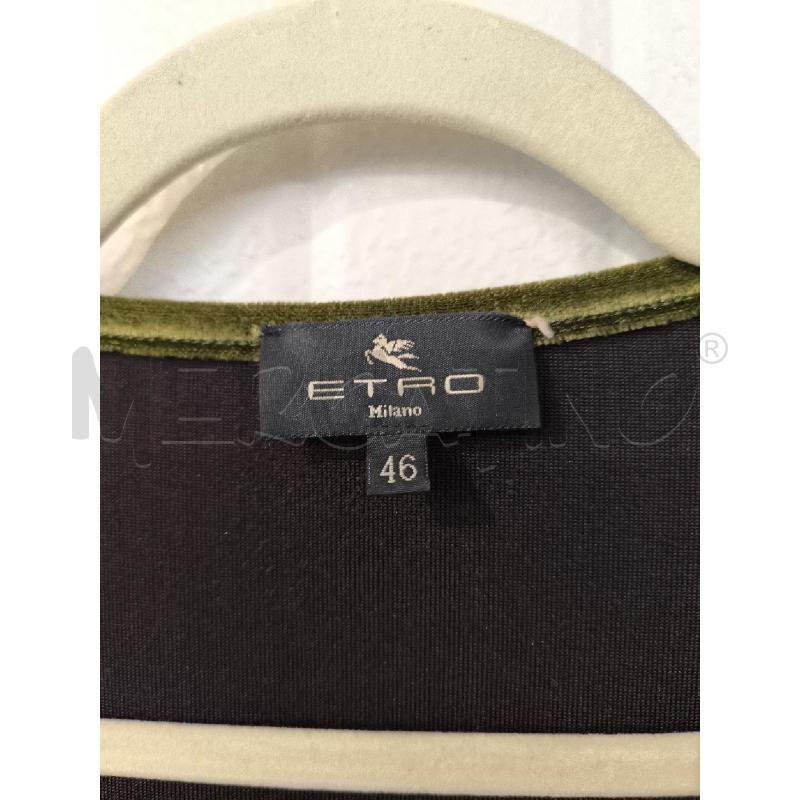 MAGLIA DONNA ETRO CINILIA ROSSO BORDEAUX PROFILI VERDI | Mercatino dell'Usato Mestre 2
