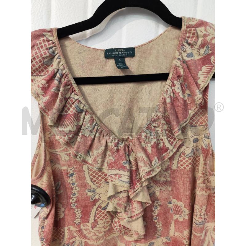MAGLIA DONNA LRL LAUREN JEANS CO. FANTASIA MAGENTA BEIGE | Mercatino dell'Usato Mestre 2