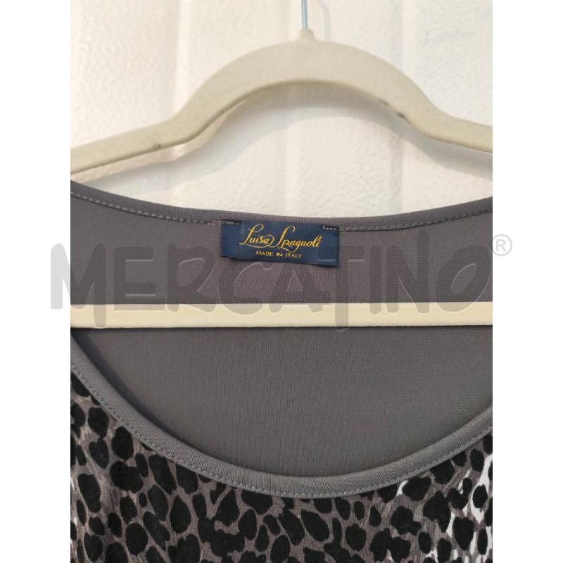 MAGLIA DONNA LUISA SPAGNOLI GRIGIA LEOPARDATA  | Mercatino dell'Usato Mestre 2