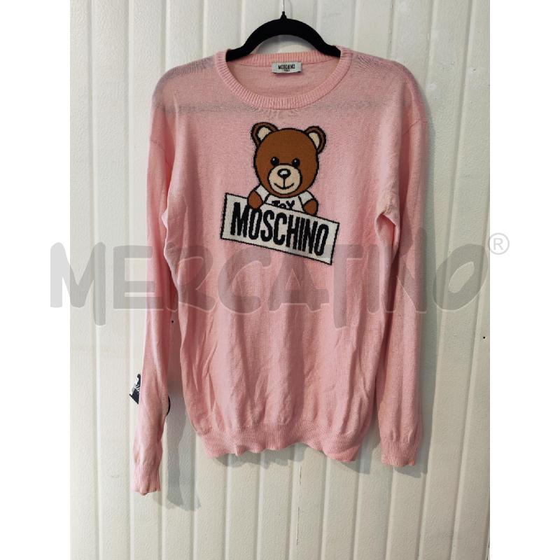 MAGLIA DONNA MOSCHINO ROSA MANICHE LUNGHE  | Mercatino dell'Usato Mestre 1