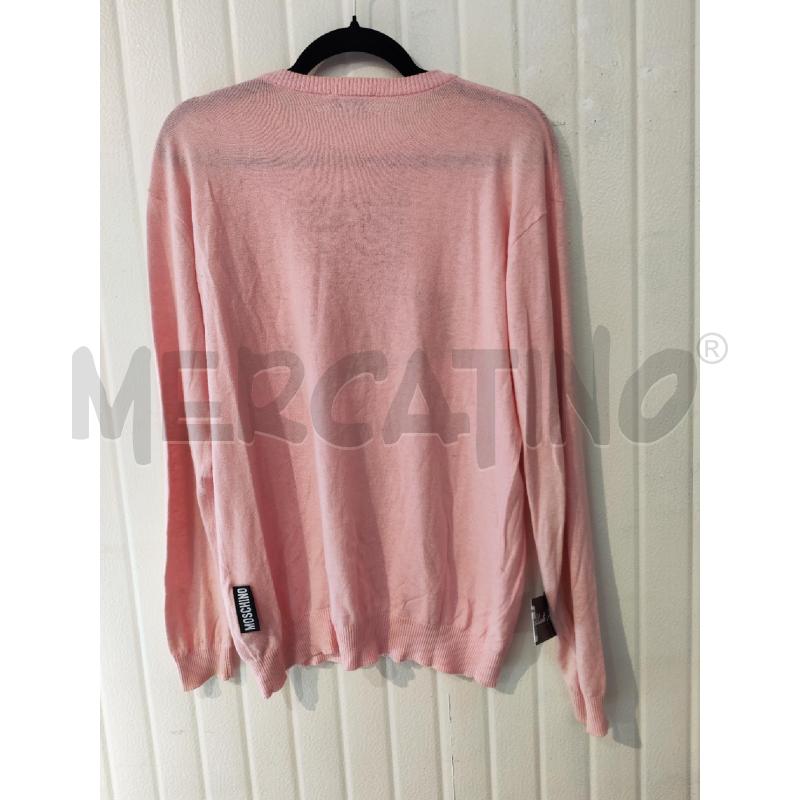 MAGLIA DONNA MOSCHINO ROSA MANICHE LUNGHE  | Mercatino dell'Usato Mestre 3