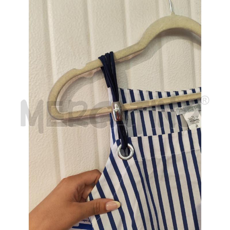 MAGLIA DONNA NARA CAMICIE RIGHE BIANCHE BLU SPALLINE FILI  | Mercatino dell'Usato Mestre 3