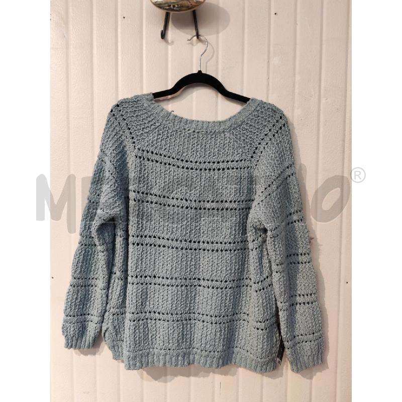 MAGLIA DONNA PEPEJEANS AZZURRA SCOLLO V | Mercatino dell'Usato Mestre 2