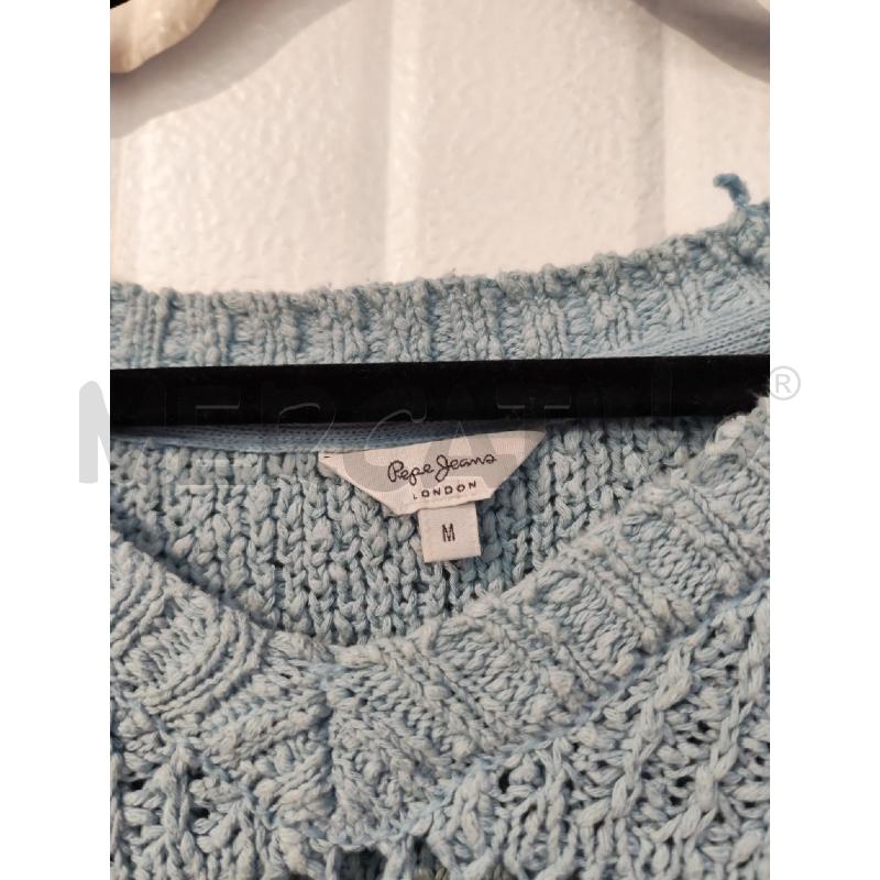 MAGLIA DONNA PEPEJEANS AZZURRA SCOLLO V | Mercatino dell'Usato Mestre 3