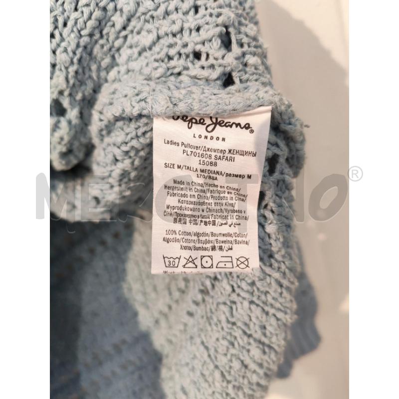 MAGLIA DONNA PEPEJEANS AZZURRA SCOLLO V | Mercatino dell'Usato Mestre 4