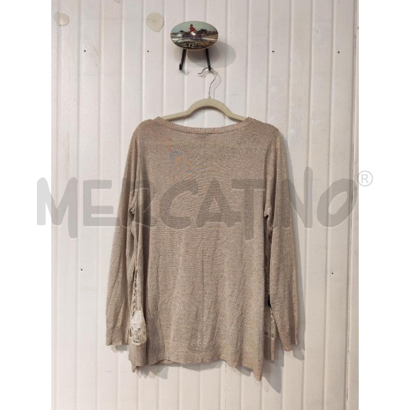 MAGLIA DONNA PERSONA MARINA IRNALDI BEIGE MANICHE LUNGHE | Mercatino dell'Usato Mestre 4