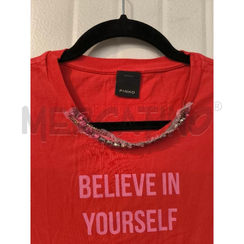 MAGLIA DONNA PINKO ROSA BELIEVE IN YOURSELG | Mercatino dell'Usato Mestre 2