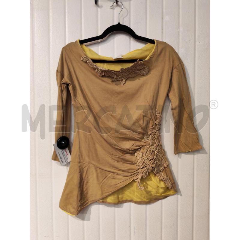 MAGLIA DONNA SCERVINO MARRONE CON PIZZO | Mercatino dell'Usato Mestre 1