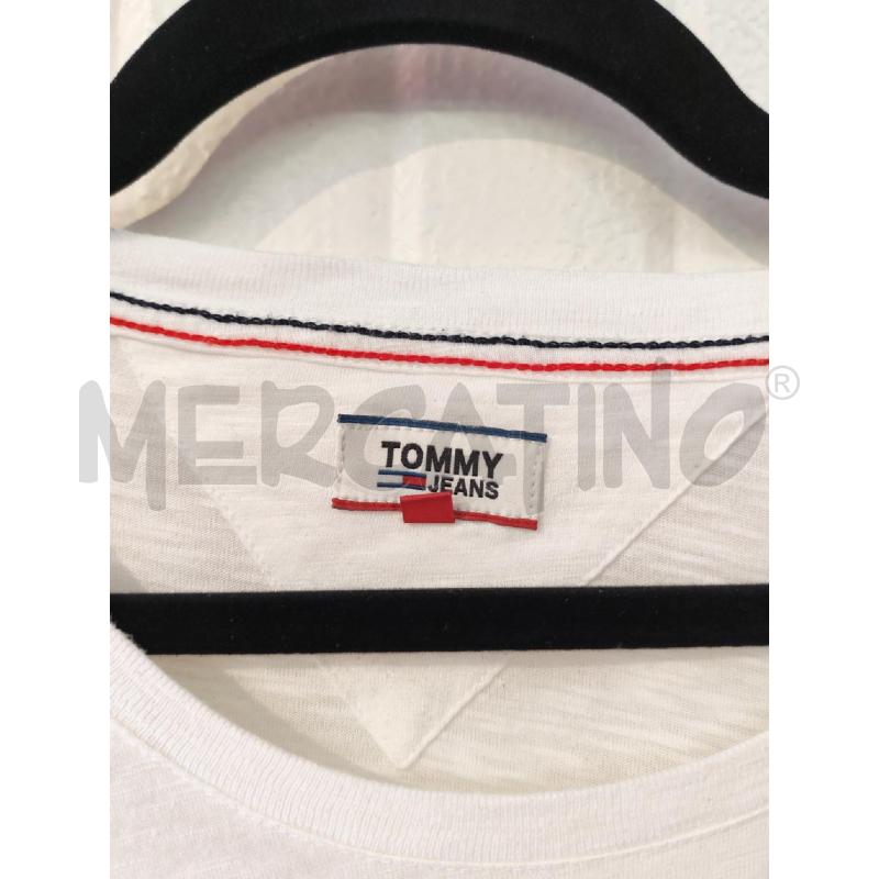 MAGLIA DONNA TOMMY HILFIGER BIANCA SCRITTA ROSA | Mercatino dell'Usato Mestre 2