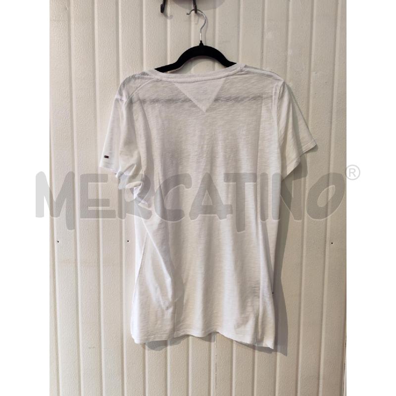 MAGLIA DONNA TOMMY HILFIGER BIANCA SCRITTA ROSA | Mercatino dell'Usato Mestre 4