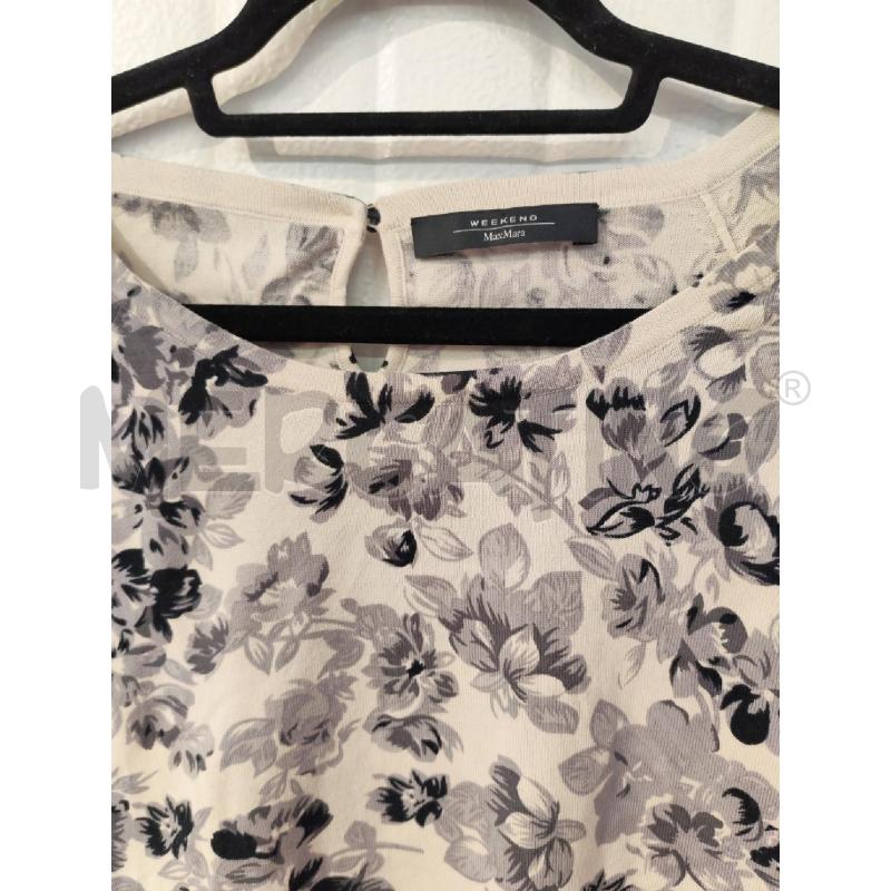 MAGLIA DONNA WEEKEND MAX MARA BEIGE GRIGIO FIORI  | Mercatino dell'Usato Mestre 2