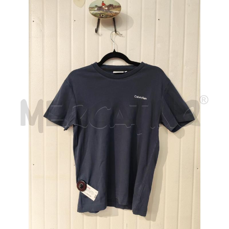 MAGLIA RAGAZZO CALVIN KLEIN BLU LOGO BAINCO | Mercatino dell'Usato Mestre 1