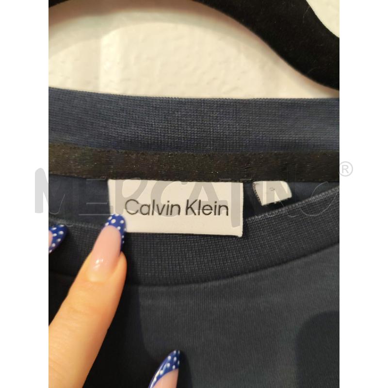 MAGLIA RAGAZZO CALVIN KLEIN BLU LOGO BAINCO | Mercatino dell'Usato Mestre 2