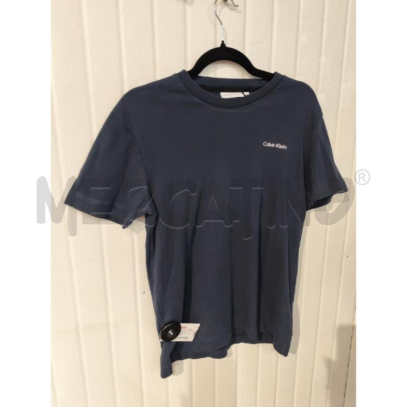MAGLIA RAGAZZO CALVIN KLEIN BLU LOGO BAINCO | Mercatino dell'Usato Mestre 4