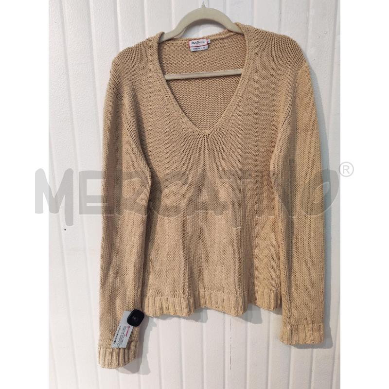MAGLIONE DONNA COTONE MAX E CO MARRONE SCOLLO V | Mercatino dell'Usato Mestre 1