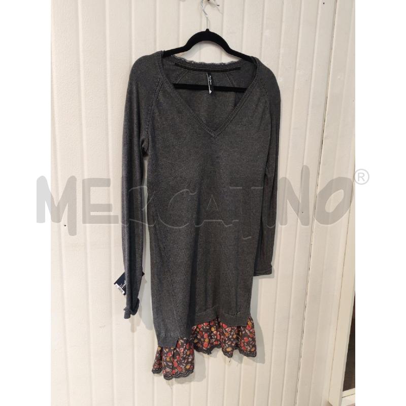 MAGLIONE DONNA PEPE JEANS GRIGIO CON SOTTOVESTE FIORI  | Mercatino dell'Usato Mestre 3